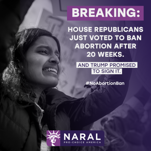 BREAKING: House GOP just passed a 20-week abortion ban that would throw doctors in JAIL. TAKE ACTION