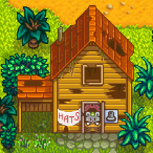 More Stardew NPC Sims: (mouse Hat Vendor, Travelling Merchant, The Witch, Bookseller)