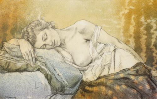 fleurdulys:Woman Sleeping - Charles Maurin