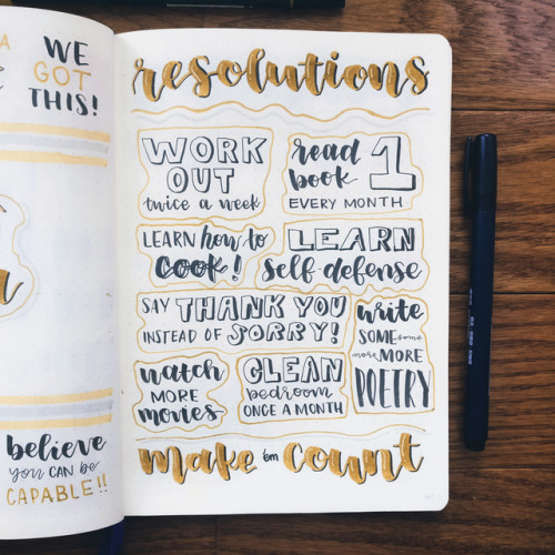 sonderandroses: [12.31.2017] // 2018 spread →happy nye y'all!!  →my resolutions are pretty