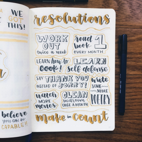 sonderandroses: [12.31.2017] // 2018 spread →happy nye y'all!! →my resolutions are pretty