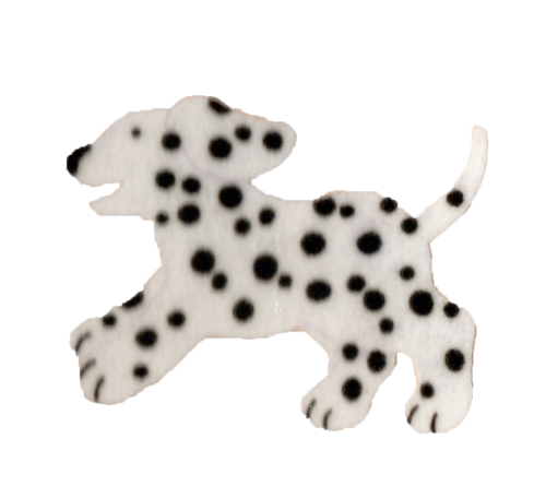 1990 Fuzzy Dalmatian Stickers by Sandylion *transparent*from my personal collection