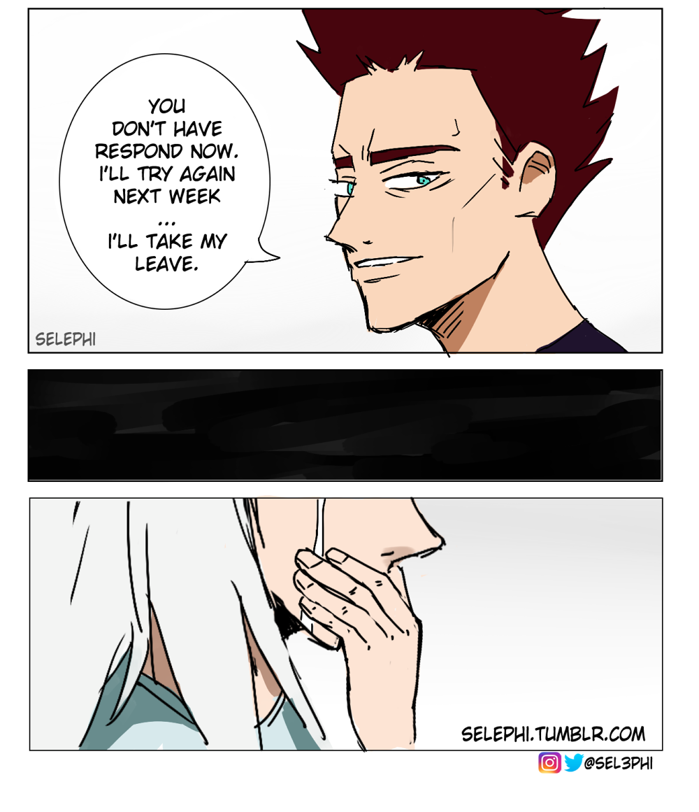 selephi:  Continuation of @blamedorange‘s comic! Endeavour’s char dev for a