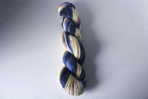 Hand-dyed wool-mohair as a gradient. Did this a while ago&ndash;it was fun trying something other th