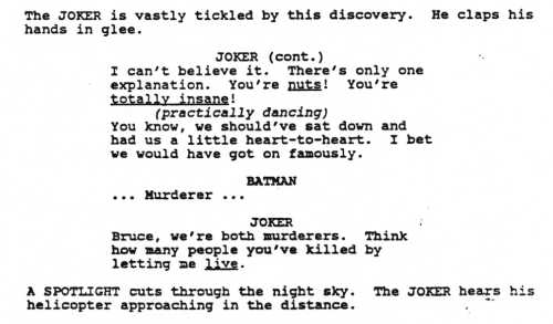 Batman (1989) Early Script