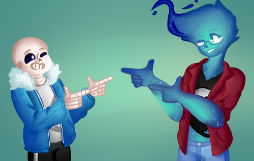 I Instantly Imagined This When I Heard Shes As Punny As Sans *finger Guns* XDI Just Had To Draw Her Cuz
