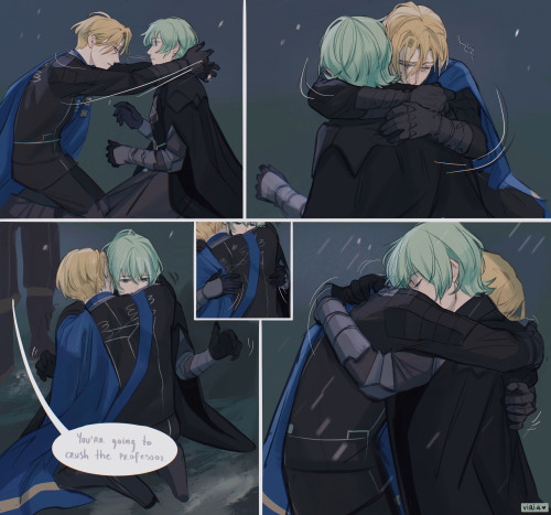 He wonders what Dimitri saw.Byleth walks over to the prince, eyes blank. As he crouches down next to