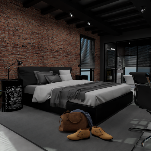 simpledesigner: [SD] *Exclusive* Industrial Loft * Blender Scene (Not in Game) * Eevee and Cycles *