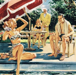 rogerwilkerson:  Poolside, detail from 1947