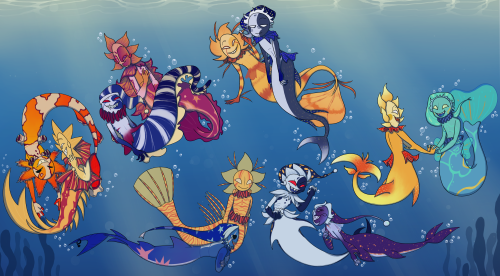 snail-melon:fish! a whole school of them! (remember to click for better quality ^^) been loving the 