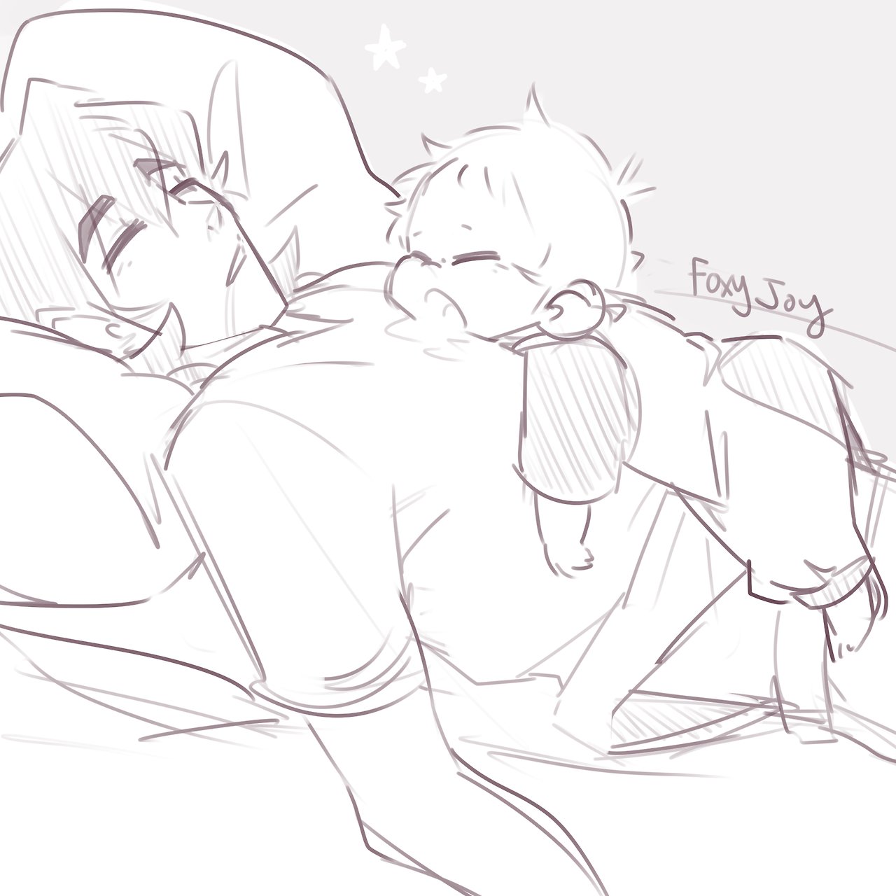 foxyjoy-art:Just imagine for a sec: Keith being good with kids (plus have a bby Lance) 