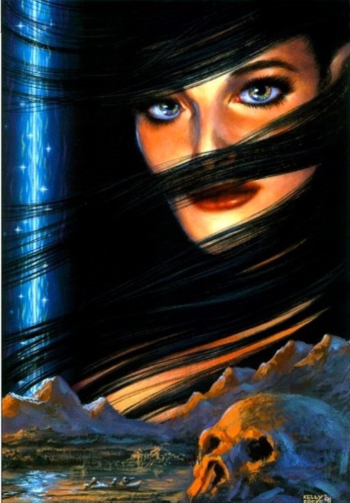 Frank Kelly Freas’s cover for “She,” which is one of the few illustrations that not only doesn’t blo