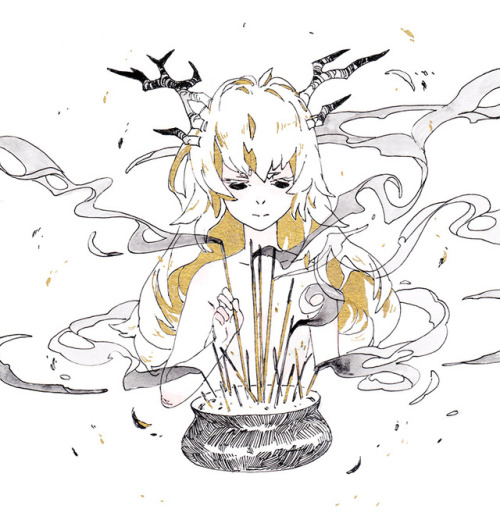 More inktobers. :&gt; Originals on sale in my tictail shop. 
