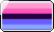 A pixel gif featuring the omnisexual flag, two diagonal white lines scroll across the flag to mimic a reflection.