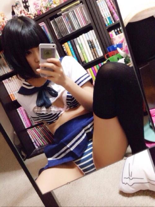 offo:  Twitterで可愛い顔した引きこもりアニヲタ♀がエッチなコスで着エロ鏡撮りうｐ - みんくちゃんねる 