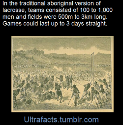 ultrafacts:  Aboriginal lacrosse was a big