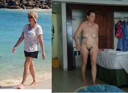 unawareandnude:  Lori unaware walking on the beach and walking in the hotel room which do you prefer?