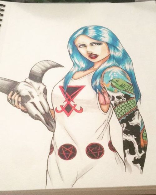 my guy is so talented - this is so cool, just had to share #artistsoninstagram #metalgirls #comicart