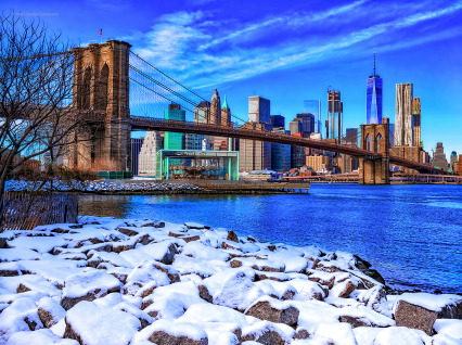 Porn Blue skies & snowy shores by Brooklyn photos