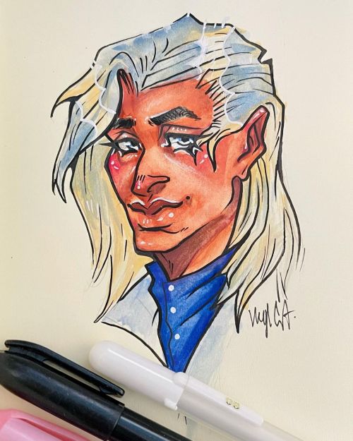 Just a #gouache warm up of #myoc Ceelyo since I’ve been inspired by starting up his story again. #oc