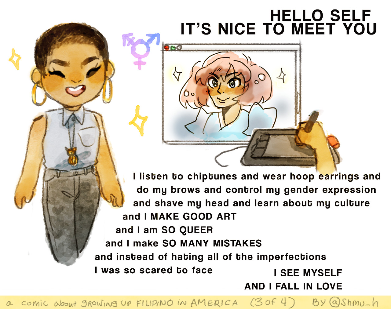 shmu-h:  a comic about growing up a queer filipino artist in america(notes: please