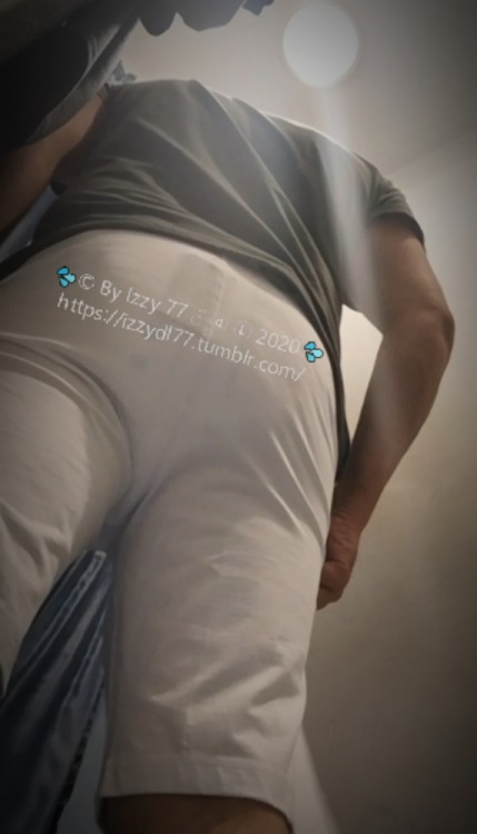 izzydl77: Trying some new summer shorts in store while wearing my pampers. The white shorts shows my