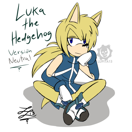 Luka the Hedgehog - Diseños / Versiones Aquí otro lindo fan child, el equipo esta completo, mas deta
