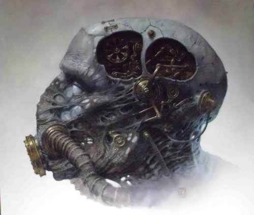 Biomechanical Head by 22zddr More Steampunk here.