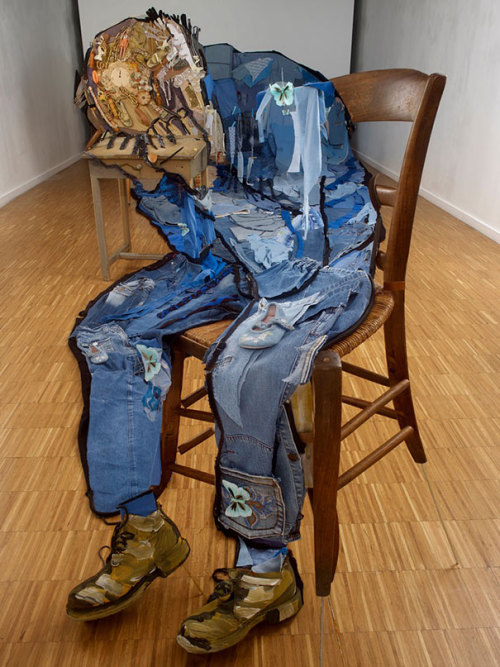 archiemcphee:  Let’s pay a visit to the Department of Awesome Anamorphic Artwork to explore more work by French artist Bernard Pras (previously featured here). Pras uses found objects of every imaginable sort to create awesome installations that appear