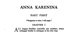 es-sentia:   “All happy families resemble one another; every unhappy family is unhappy in its own way.” 