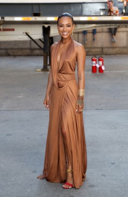 karruechefashionstyle:  June 9: Karrueche arriving at the 7th annual AmfAR Gala 