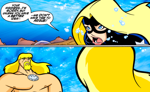 dailydccomics:Aquaman and Stargirl get through their differences: a short storyJustice League Unlimi