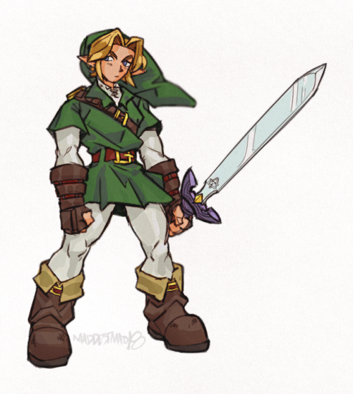 maddestmao:ocarina of time link and zelda, didn’t feel like drawing link’s shield, and I