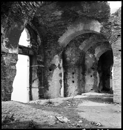 the-roman-way:The Sea Walls, Marble Tower, and Boukoleon Palace of Constantinople (now Istanbul). Al