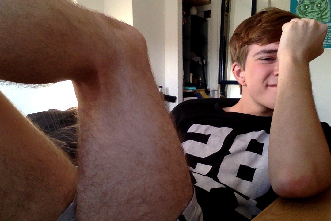 Leg hairy young jock