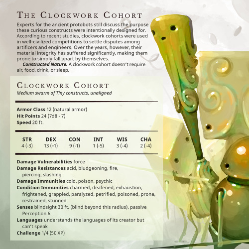 Clockwork Cohort – Medium swarm of Tiny constructs, unalignedExperts for the ancient protobots still