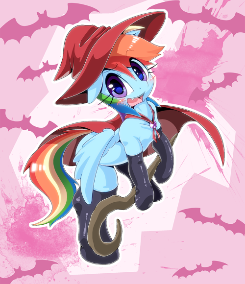 oze-jp:  Happy Nightmare Night!  I’m not sure if I will me making something for this years halloween, incase I won’t have this cute Dashie!!!1  <3 <3 <3 I love u, oze!
