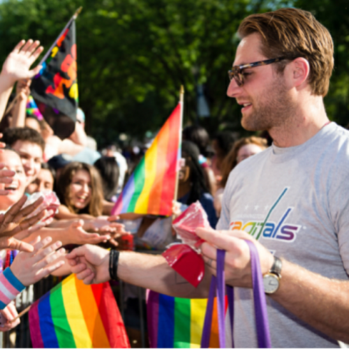 gayjakegyllenhaal:Braden Holtby of the Washington Capitals attends DC Pride Parade 2017 (x)