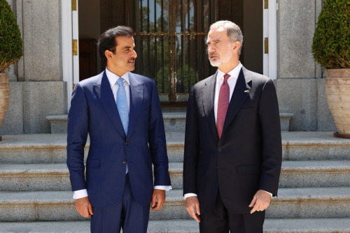 May 17, 2022: King Felipe held a meeting with Sheikh Tamim bin Hamad Al Thani of Qatar at la Zarzuel