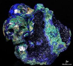 mineralists:  Malachite and Drusy Azurite