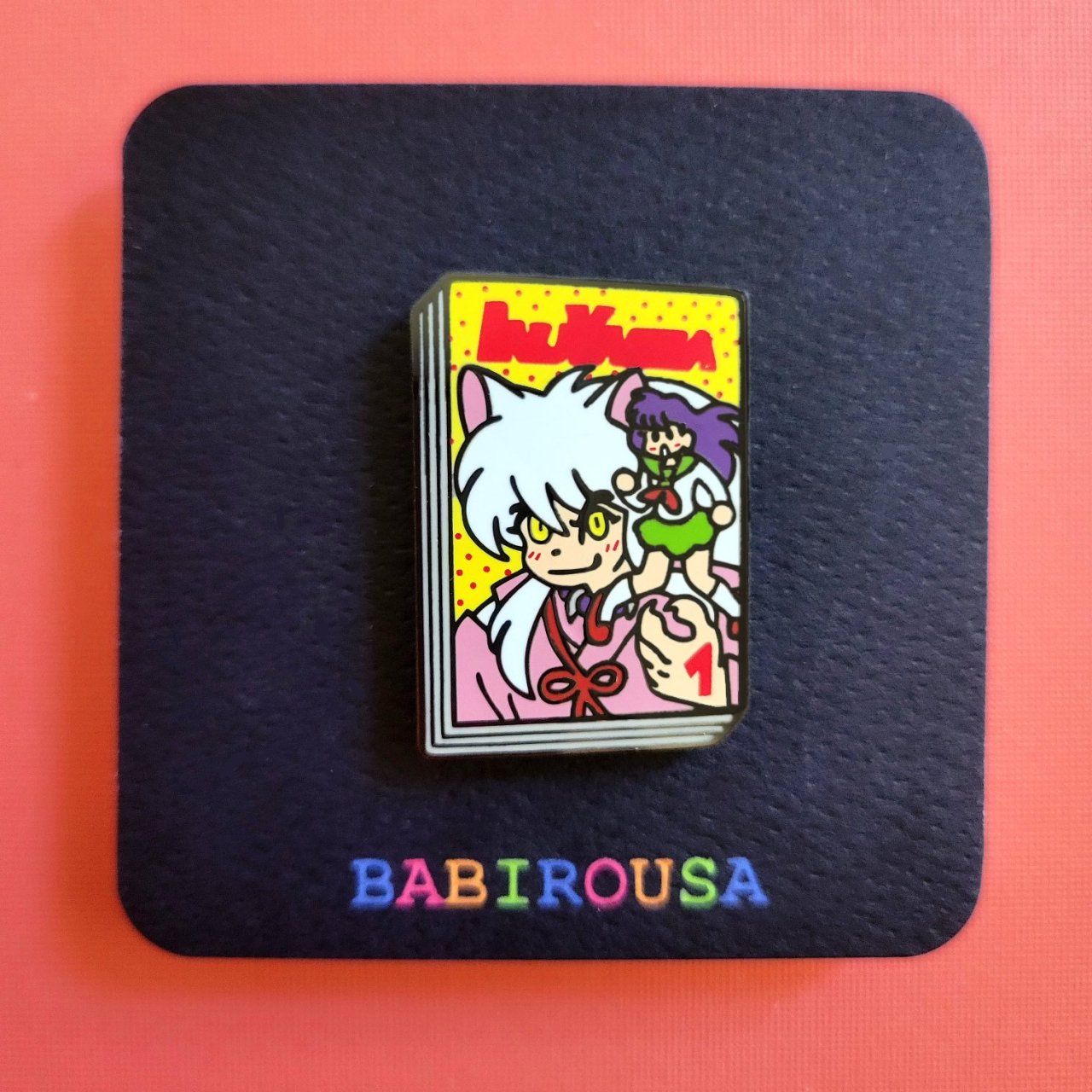 Inuyasha pin! People also really loved this one! I’d like to make more manga pins soon! Restocking these ones eventually!