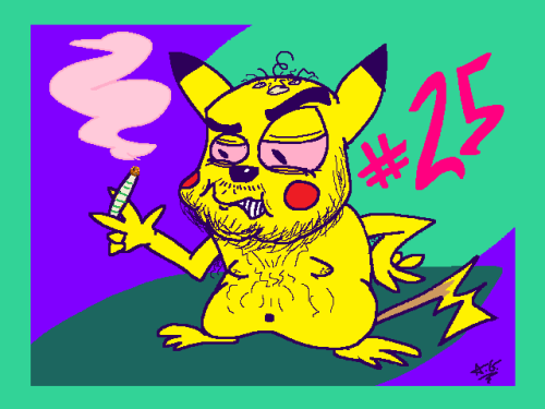 for 6 years running I’ve crapped out a special Pikachu artwork for Pokemon Profile Pic December, her