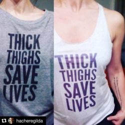 hiddensky:  The message is clear! @hacheregilda is a Superhero! 💃🏽 THICK THIGHS SAVE LIVES! shop.litalewis.com shop.litalewis.com @youfit_apparel @youfit_apparel by followthelita