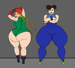 Cammy And Chun Li Colored by Overlordofnobodies