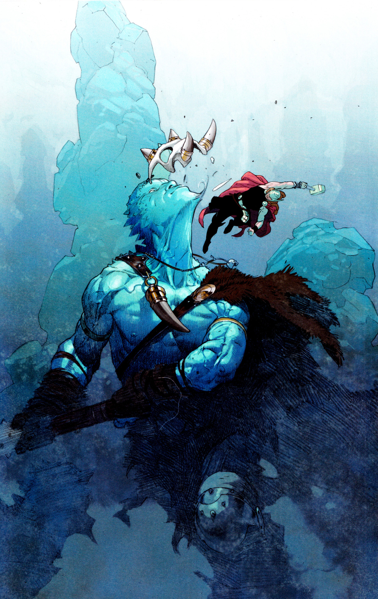 jthenr-comics-vault:  Thor visits JotunheimTHOR: GOD OF THUNDER #19Art by Esad Ribic