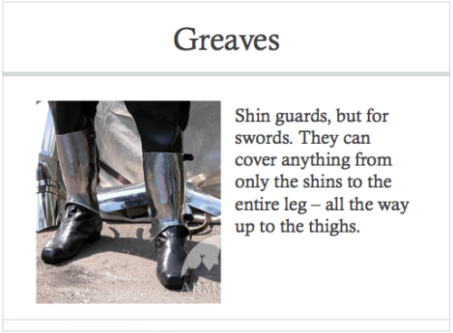 by-steelhooves-tail:mllemusketeer:samswritingtips:A breakdown of medieval armor, since a lot of piec