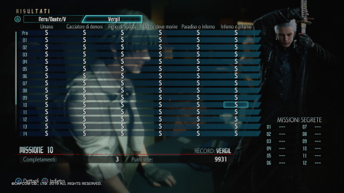 Late update to my performance as the son of Sparda who used to be in blue (S Ranks in Devil May Cry 