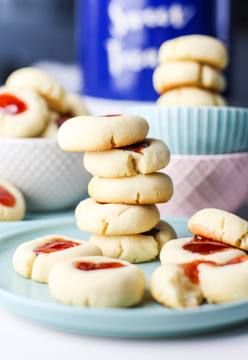 5-INGREDIENT CONDENSED MILK THUMBPRINT COOKIES - With only five ingredients, this simple recipe for 