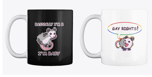 i made a teespring store! you can buy mugs, stickers, shirts and hoodies of opossums! please check i