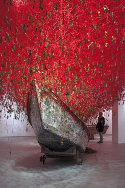 supersonicart:   Chiharu Shiota’s “The Key In The Hand.” Currently on display at the 2015 Venice Art Biennale in Venice, Italy until November 22nd, 2015 is artist Chiharu Shiota’s gorgeous installation art piece, “The Key in the Hand,” that